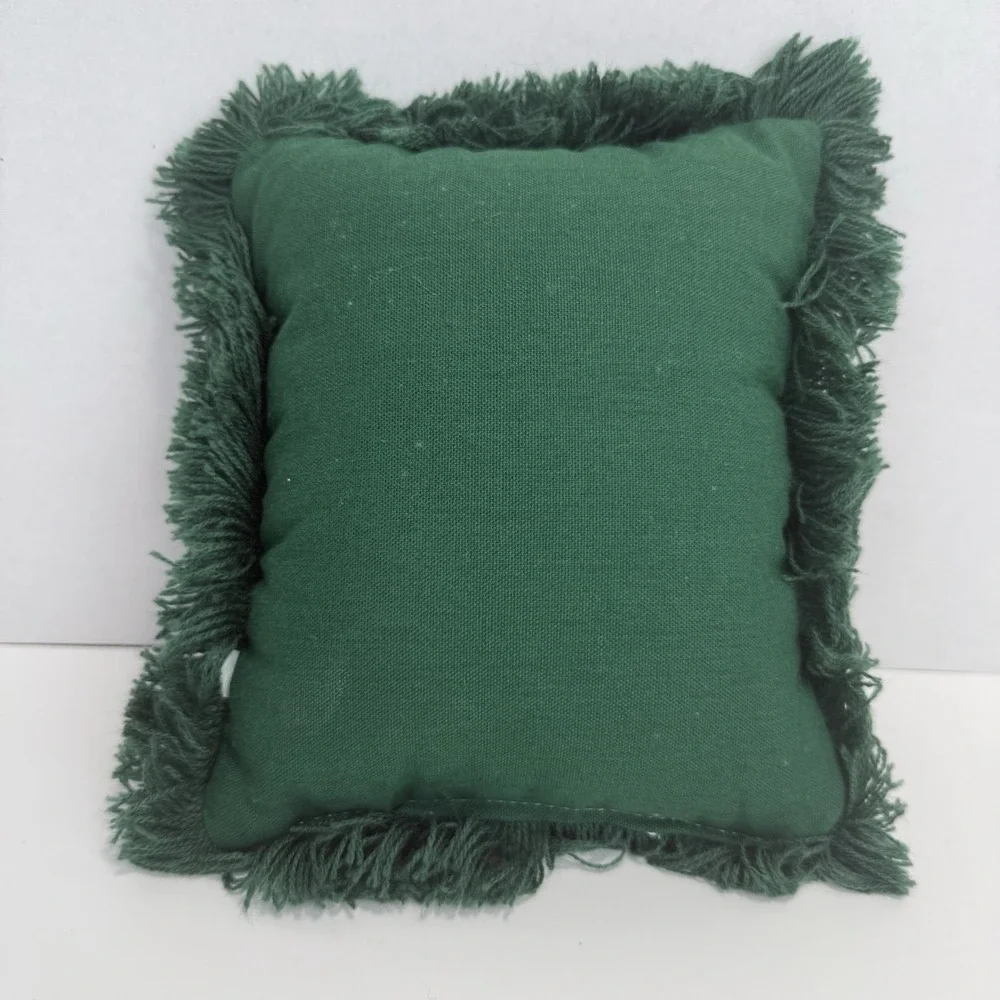 Riverdale Tapestry Throw‎ Pillow Snowman Reindeer Christmas Fringe  7x6